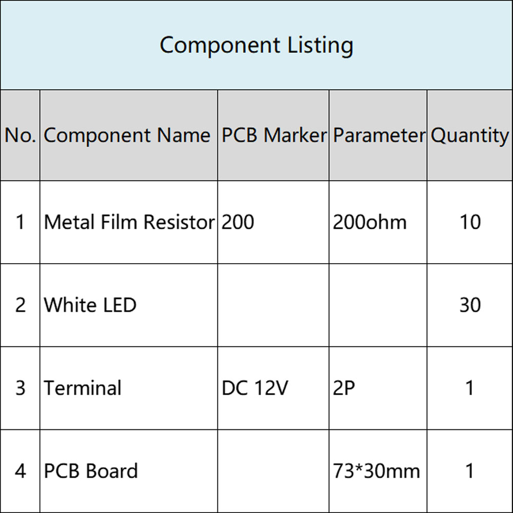 DIY LED Desk Lamp Kit with 12V Lighting Electronic Circuit Board